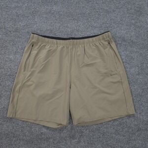 NOBULL Shorts Mens 2XL Beige Stretch Performance Run Gym Training Athletic
